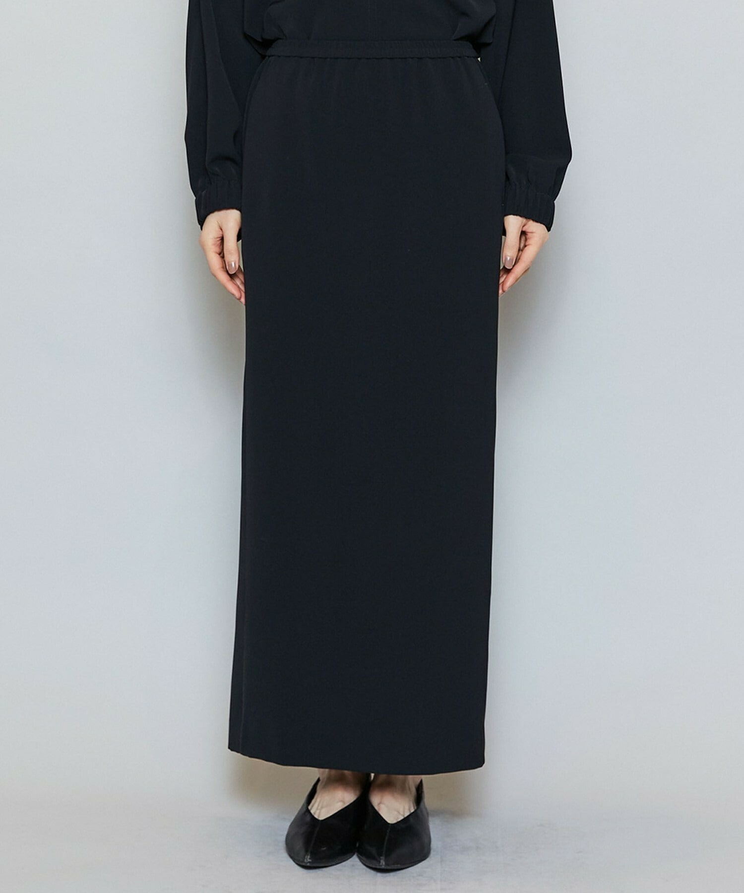 【MOGA】マカロンツイルストレートロングスカート 詳細画像 ベージュ 19