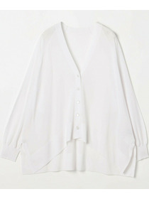 【MOGA】ハイゲージシアーラグランスリーブカーディガン 詳細画像 ブラック 22