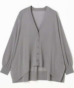 【MOGA】ハイゲージシアーラグランスリーブカーディガン 詳細画像 グレー 2