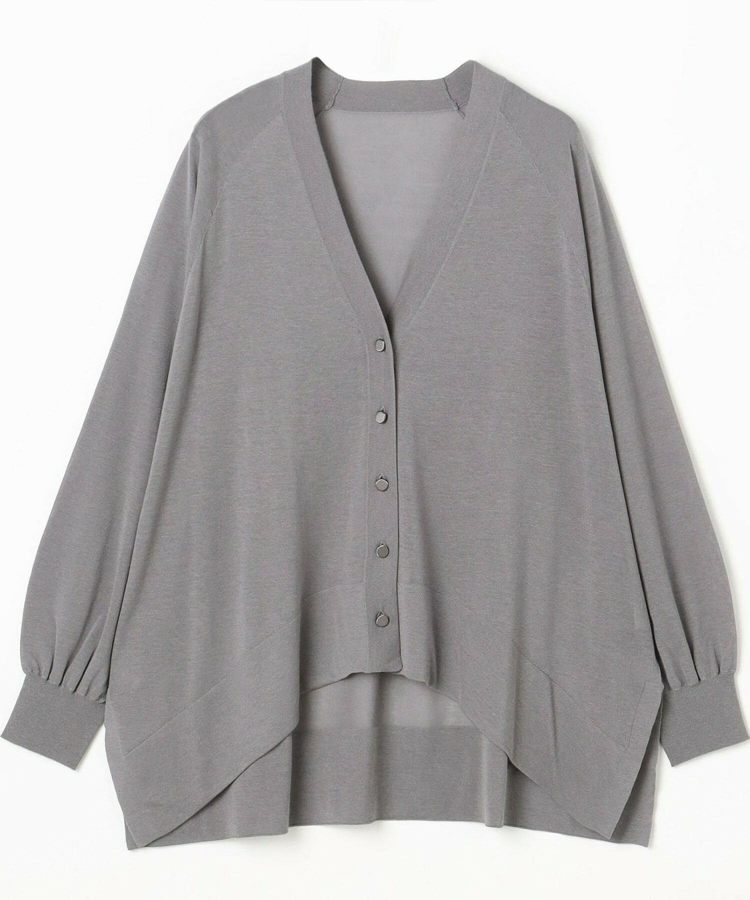 【MOGA】ハイゲージシアーラグランスリーブカーディガン 詳細画像 グレー 2