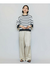 【MOGA】リバーシブルボーダーニットトップス 詳細画像 ホワイト系その他 1