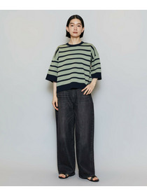 【MOGA】リバーシブルボーダーニットトップス 詳細画像 ホワイト系その他 16