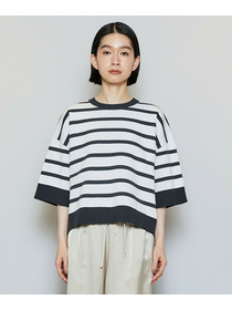 【MOGA】リバーシブルボーダーニットトップス 詳細画像 ホワイト系その他 18