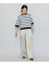 【MOGA】リバーシブルボーダーニットトップス 詳細画像 ホワイト系その他 2