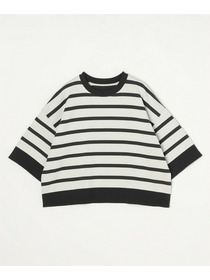 【MOGA】リバーシブルボーダーニットトップス 詳細画像 ホワイト系その他 21