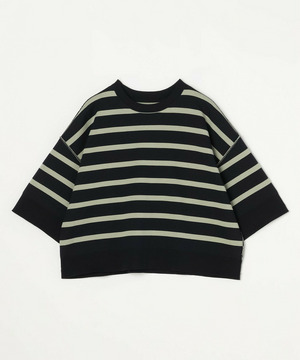 【MOGA】リバーシブルボーダーニットトップス 詳細画像 グリーン系その他 2