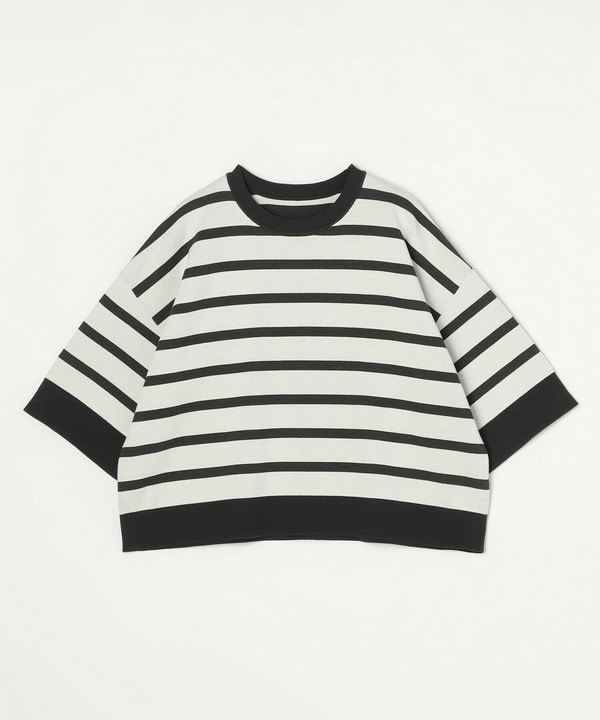 リバーシブルボーダーニットトップス 詳細画像 ホワイト系その他 2