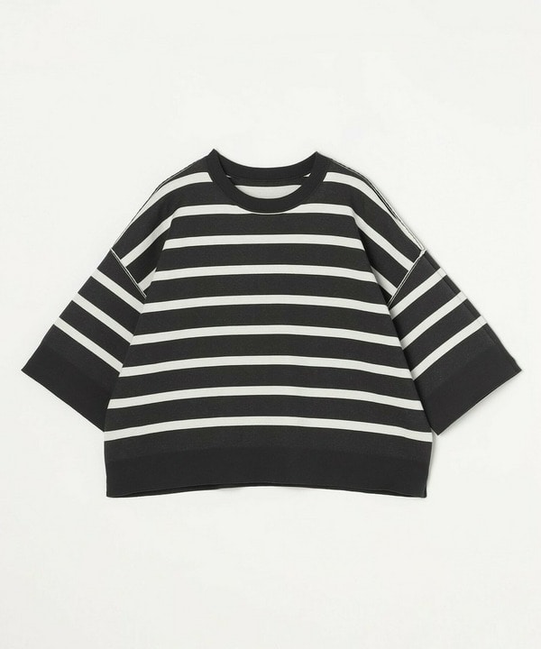 リバーシブルボーダーニットトップス 詳細画像 ホワイト系その他 3