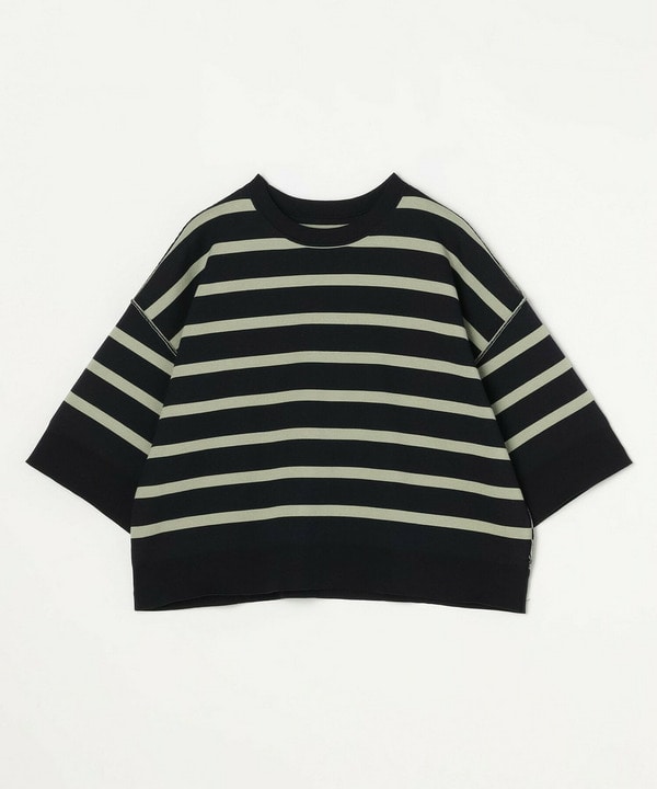 リバーシブルボーダーニットトップス 詳細画像 グリーン系その他 2