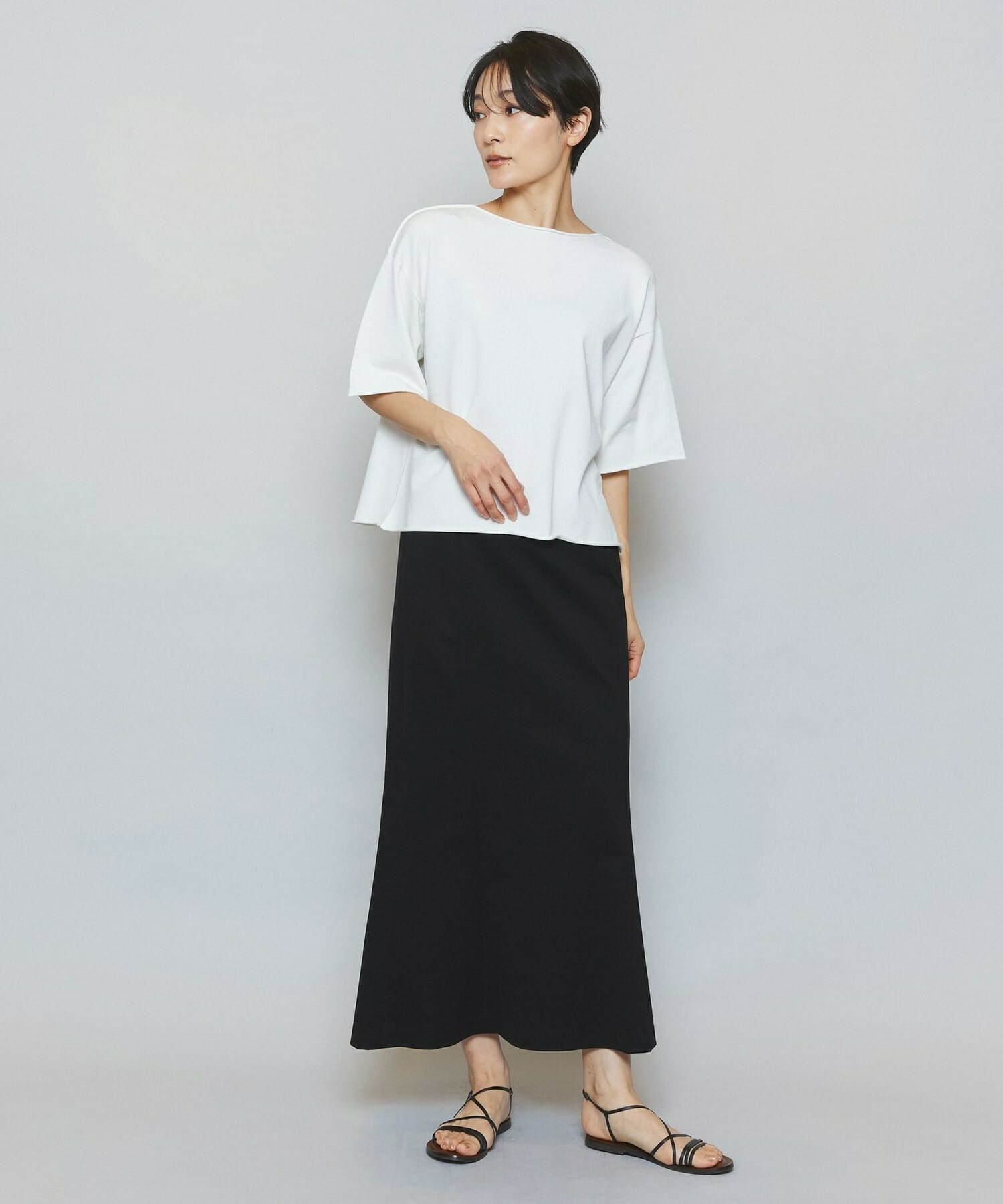 【MOGA】カーリングニットクロップドトップス 詳細画像 ネイビー 13