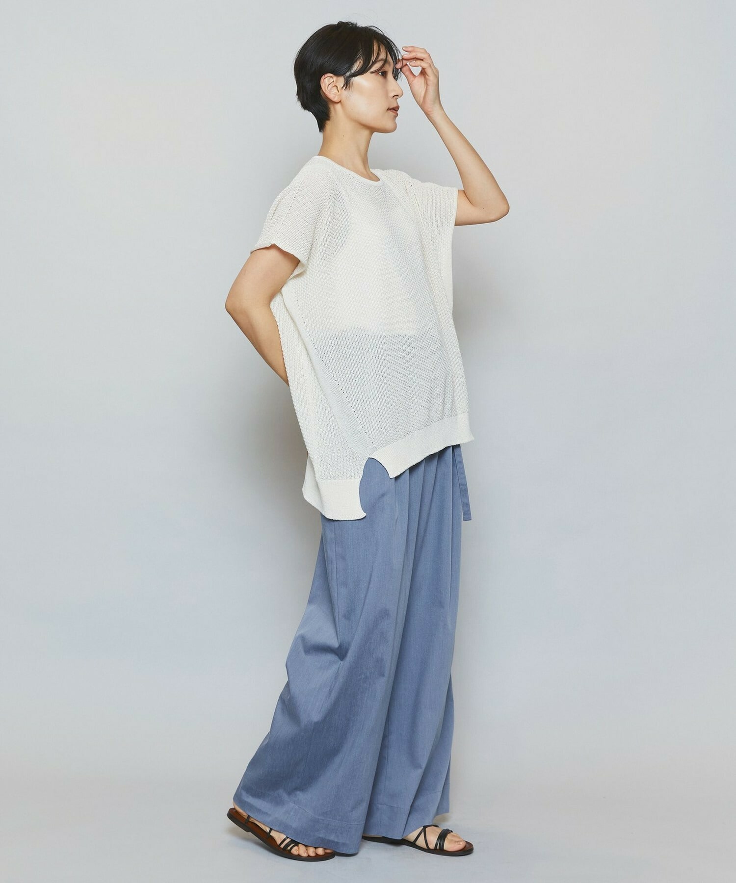 【MOGA】TAKUMIドロップショルダーニット 詳細画像 ブラック 11