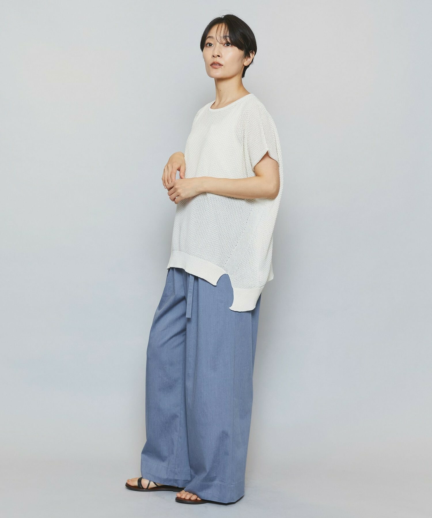 【MOGA】TAKUMIドロップショルダーニット 詳細画像 ブラック 9