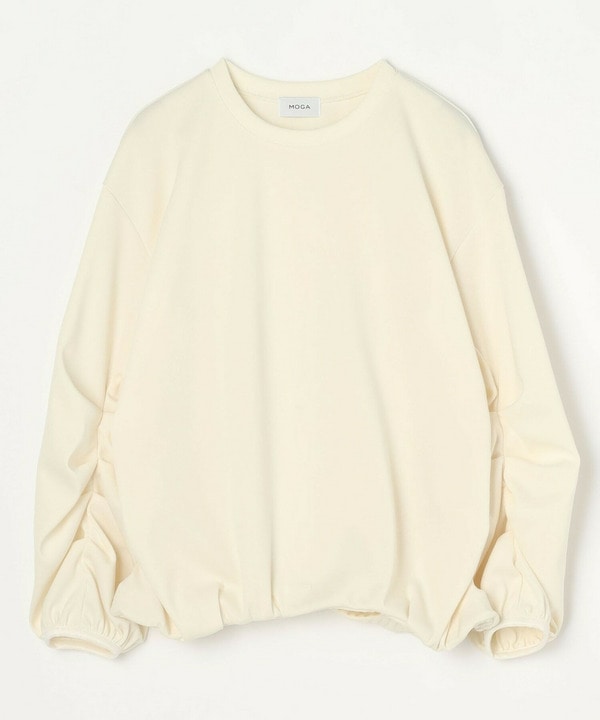 ストレッチフライスギャザータックトップス 詳細画像 オフホワイト 2