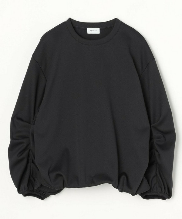 ストレッチフライスギャザータックトップス 詳細画像 ブラック 1