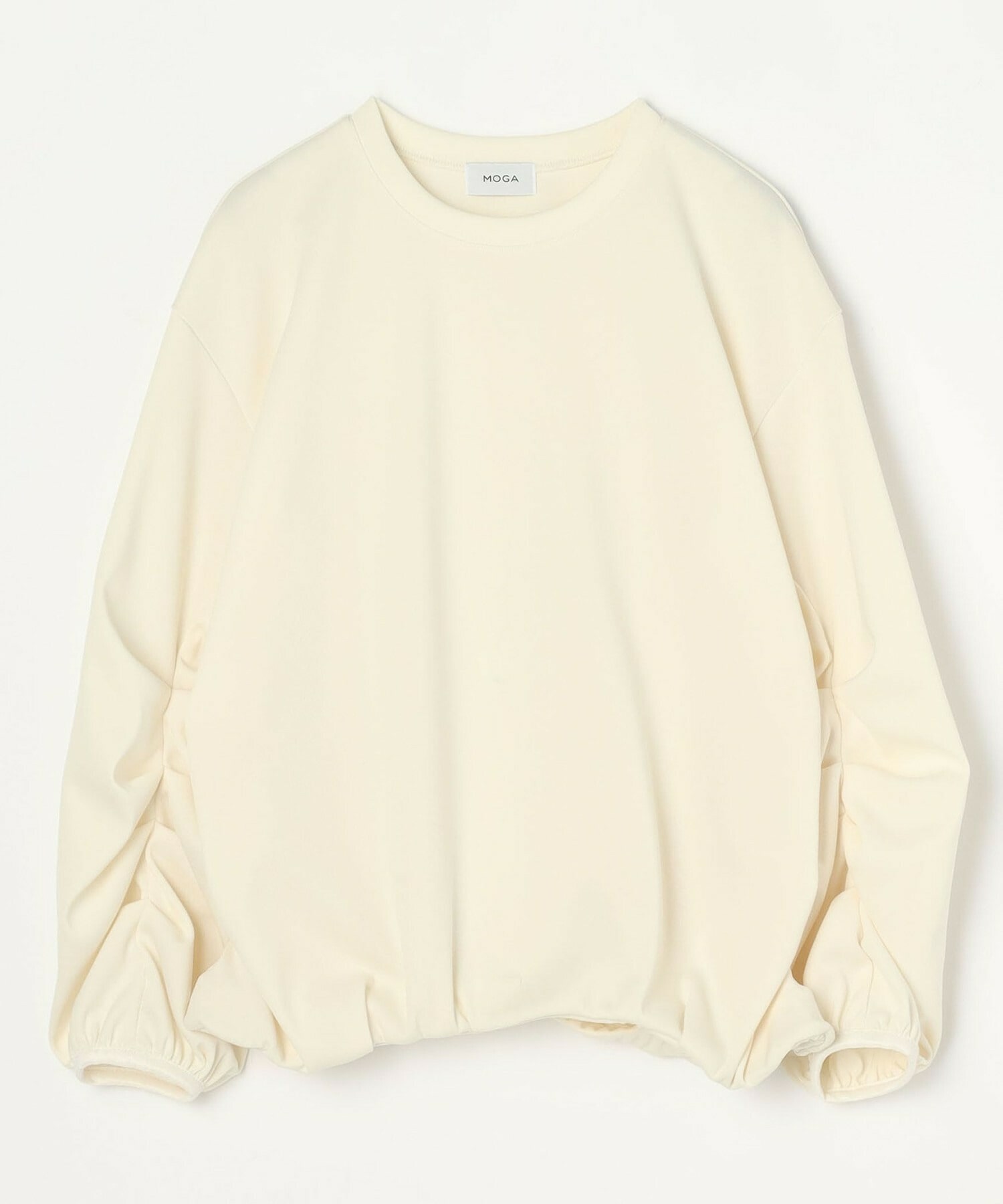 【MOGA】ストレッチフライスギャザータックトップス 詳細画像 オフホワイト 2