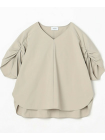 【MOGA】クールトリコットVネックドルマンスリーブトップス 詳細画像 ベージュ 16