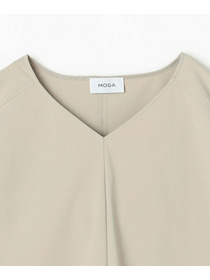 【MOGA】クールトリコットVネックドルマンスリーブトップス 詳細画像 ベージュ 18