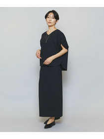 【MOGA】クールトリコットVネックドルマンスリーブトップス 詳細画像 ベージュ 4