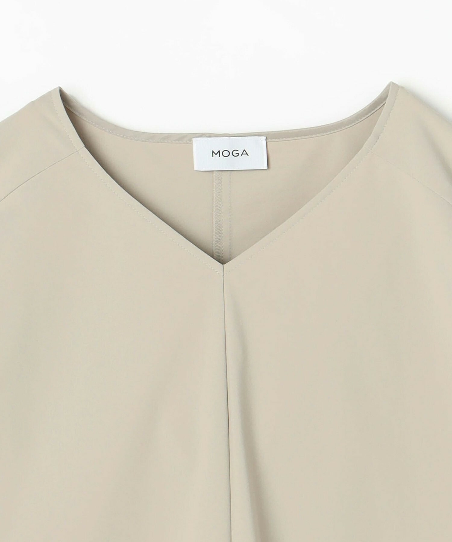 【MOGA】クールトリコットVネックドルマンスリーブトップス 詳細画像 ベージュ 18