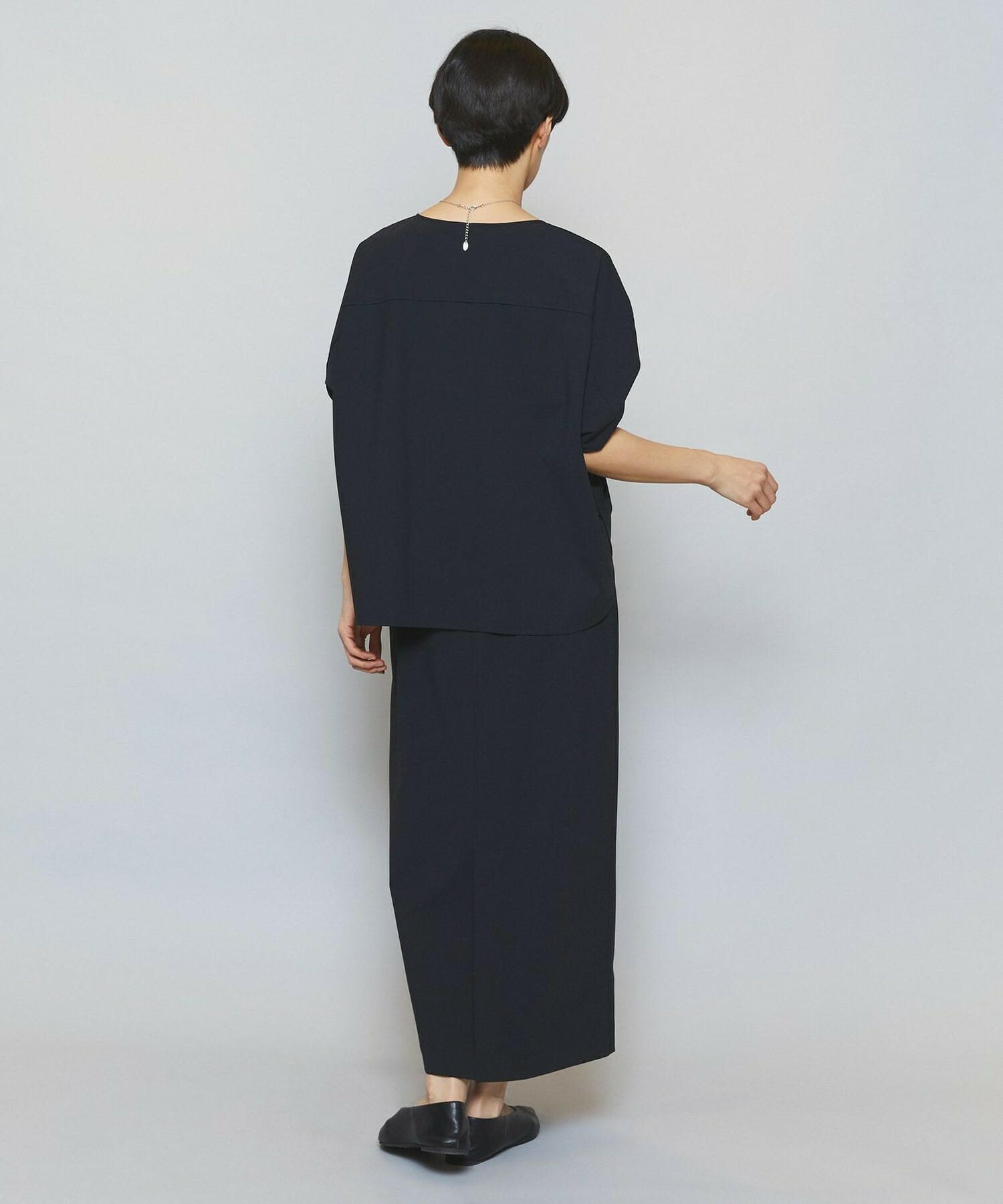 【MOGA】クールトリコットVネックドルマンスリーブトップス 詳細画像 ベージュ 9