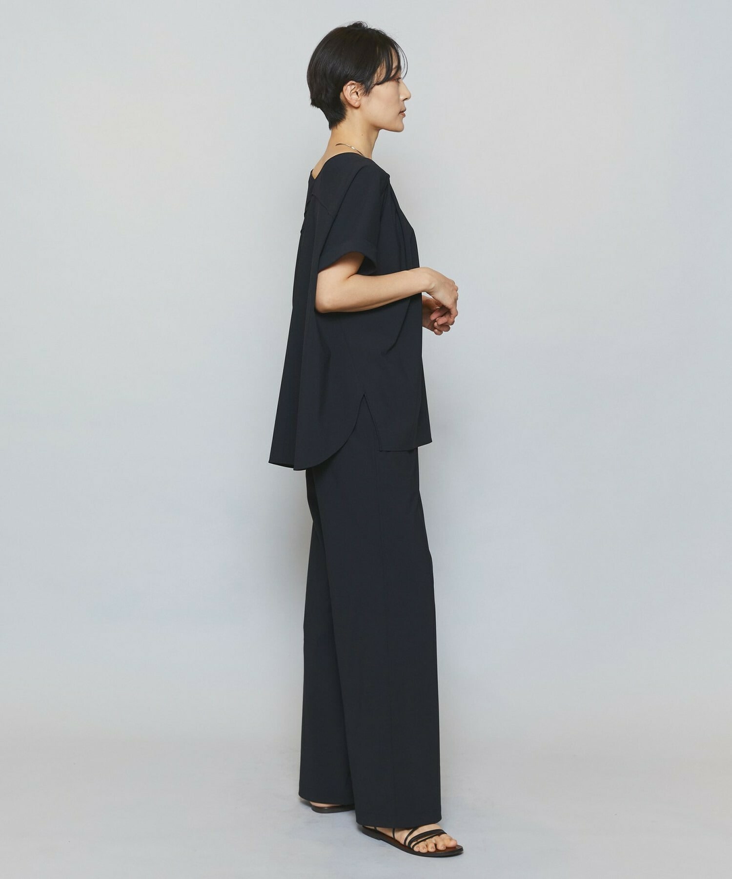 【MOGA】クールトリコットクルーネックトップス 詳細画像 ベージュ 12