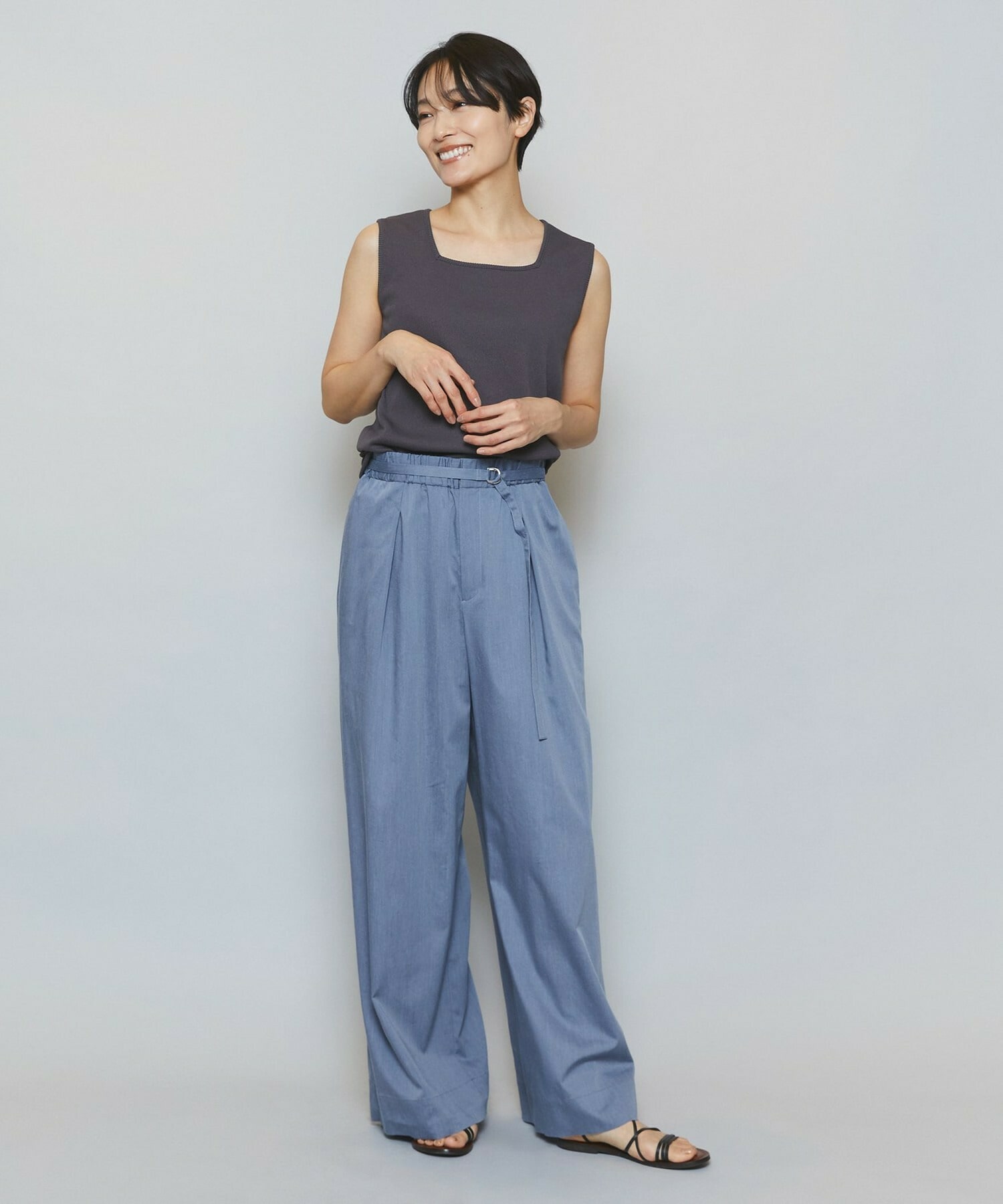 【MOGA】ハイテンションテレコリブジャージータンクトップ 詳細画像 ネイビー 11