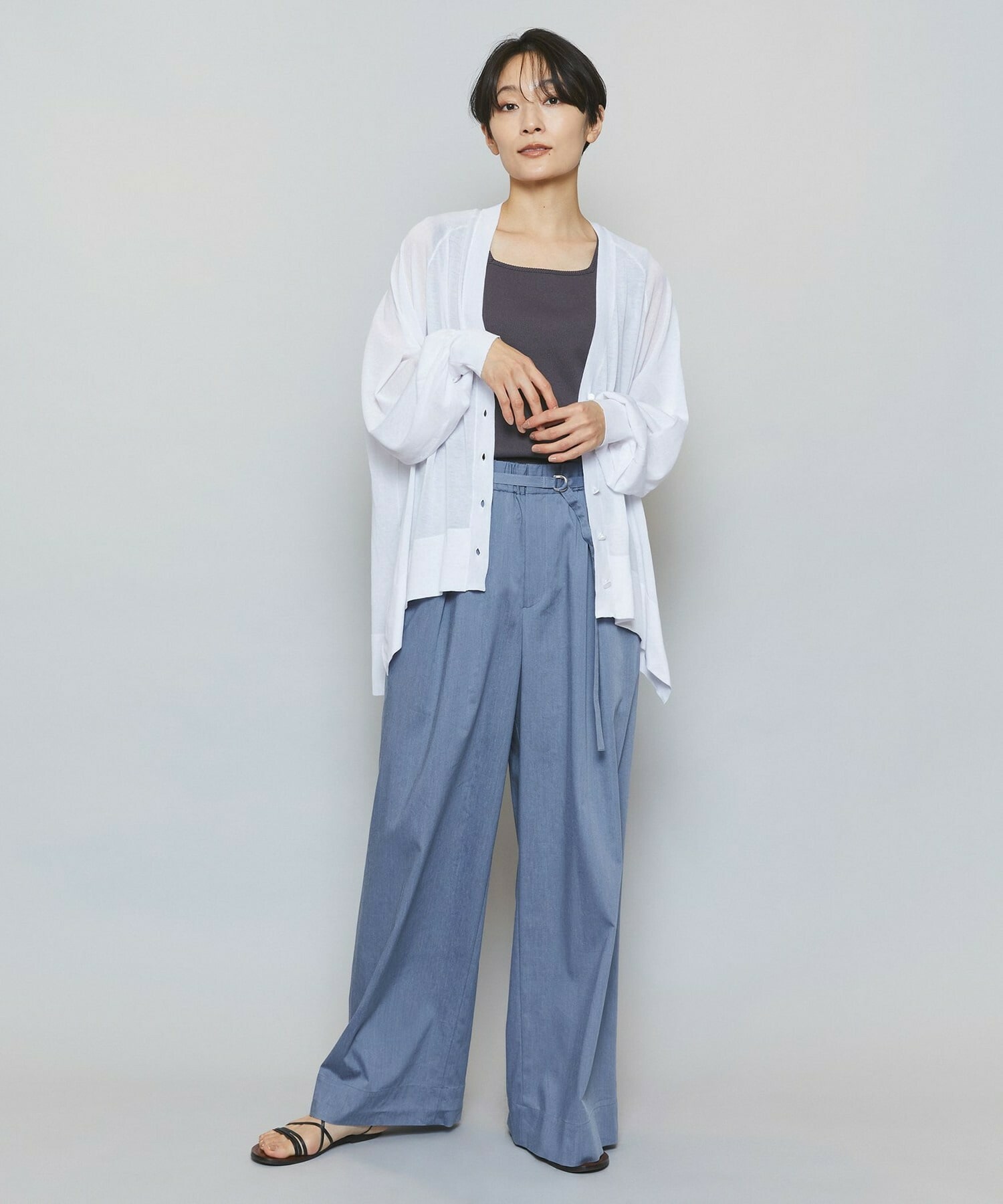 【MOGA】ハイテンションテレコリブジャージータンクトップ 詳細画像 ネイビー 15