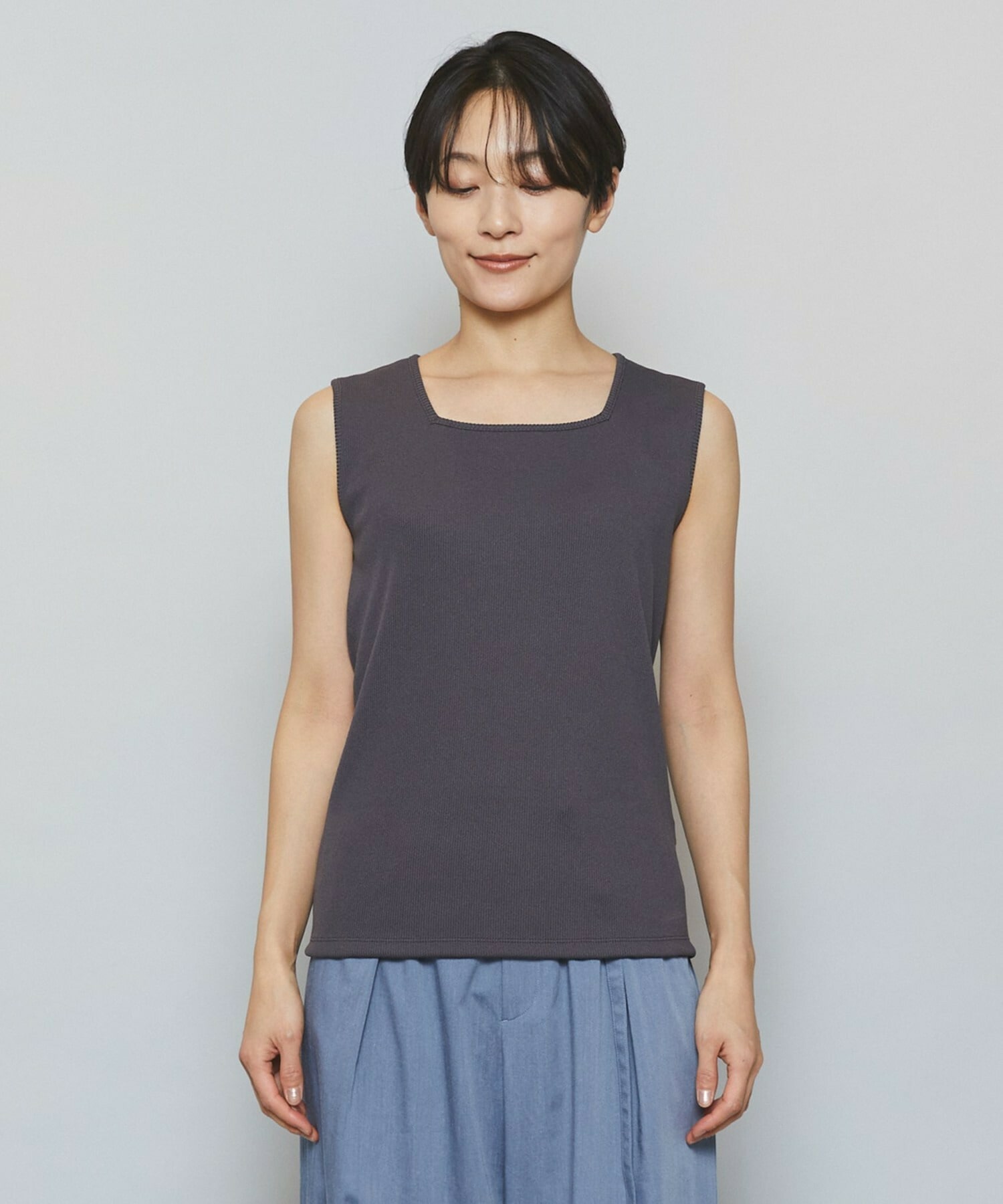 【MOGA】ハイテンションテレコリブジャージータンクトップ 詳細画像 ネイビー 19