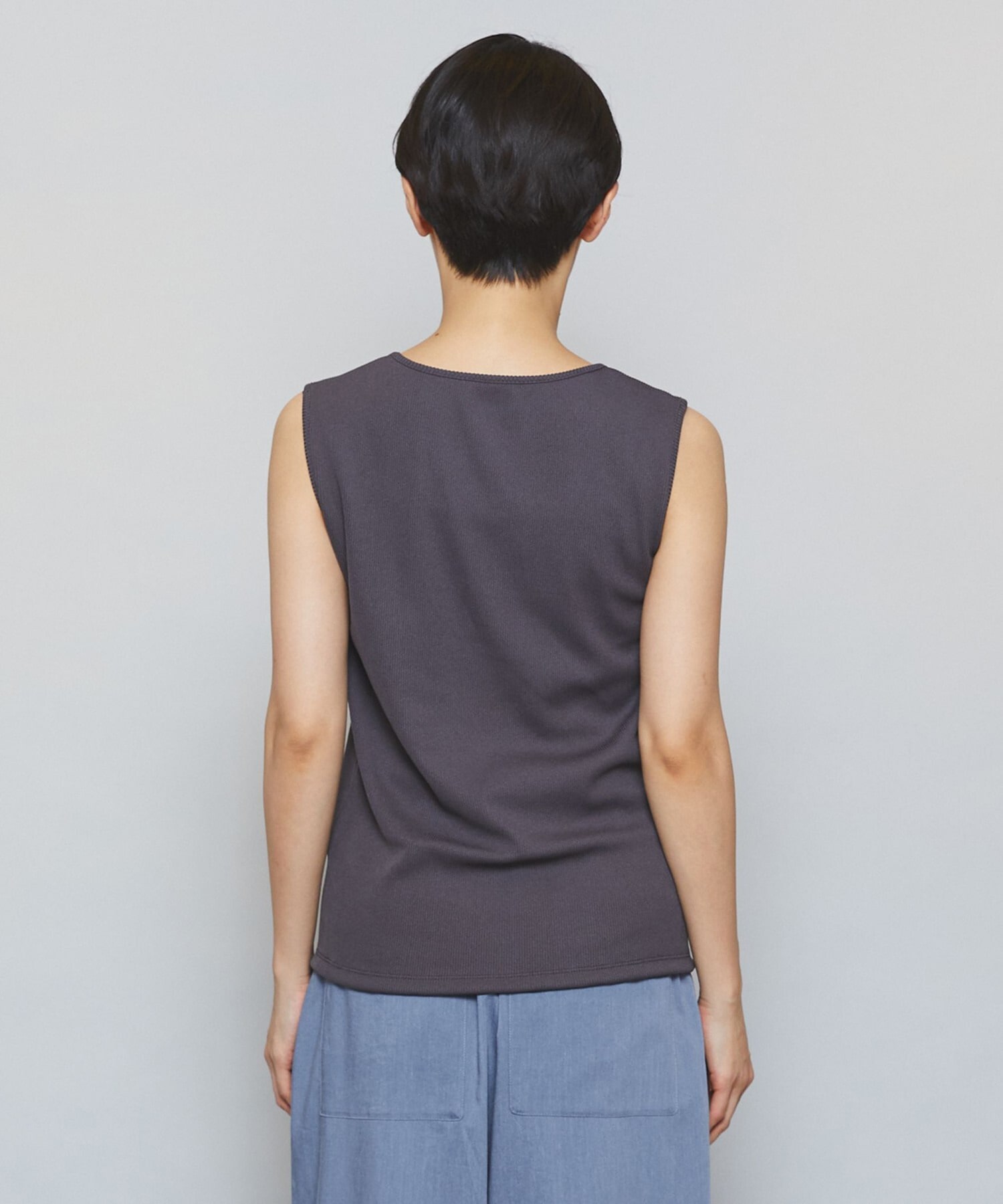 【MOGA】ハイテンションテレコリブジャージータンクトップ 詳細画像 ネイビー 21