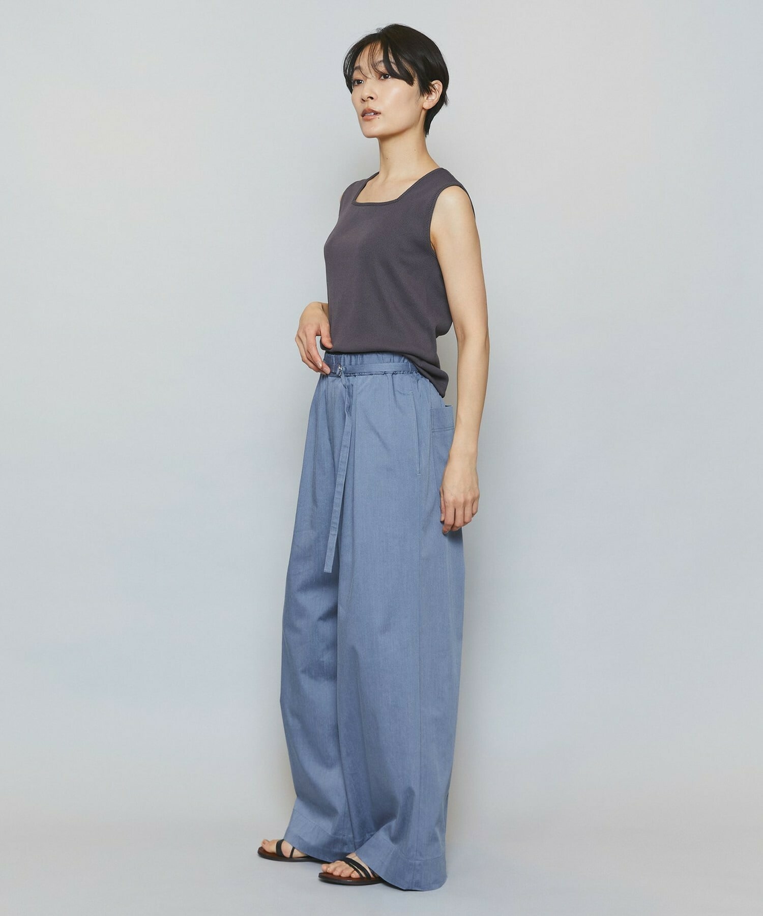 【MOGA】ハイテンションテレコリブジャージータンクトップ 詳細画像 ネイビー 6