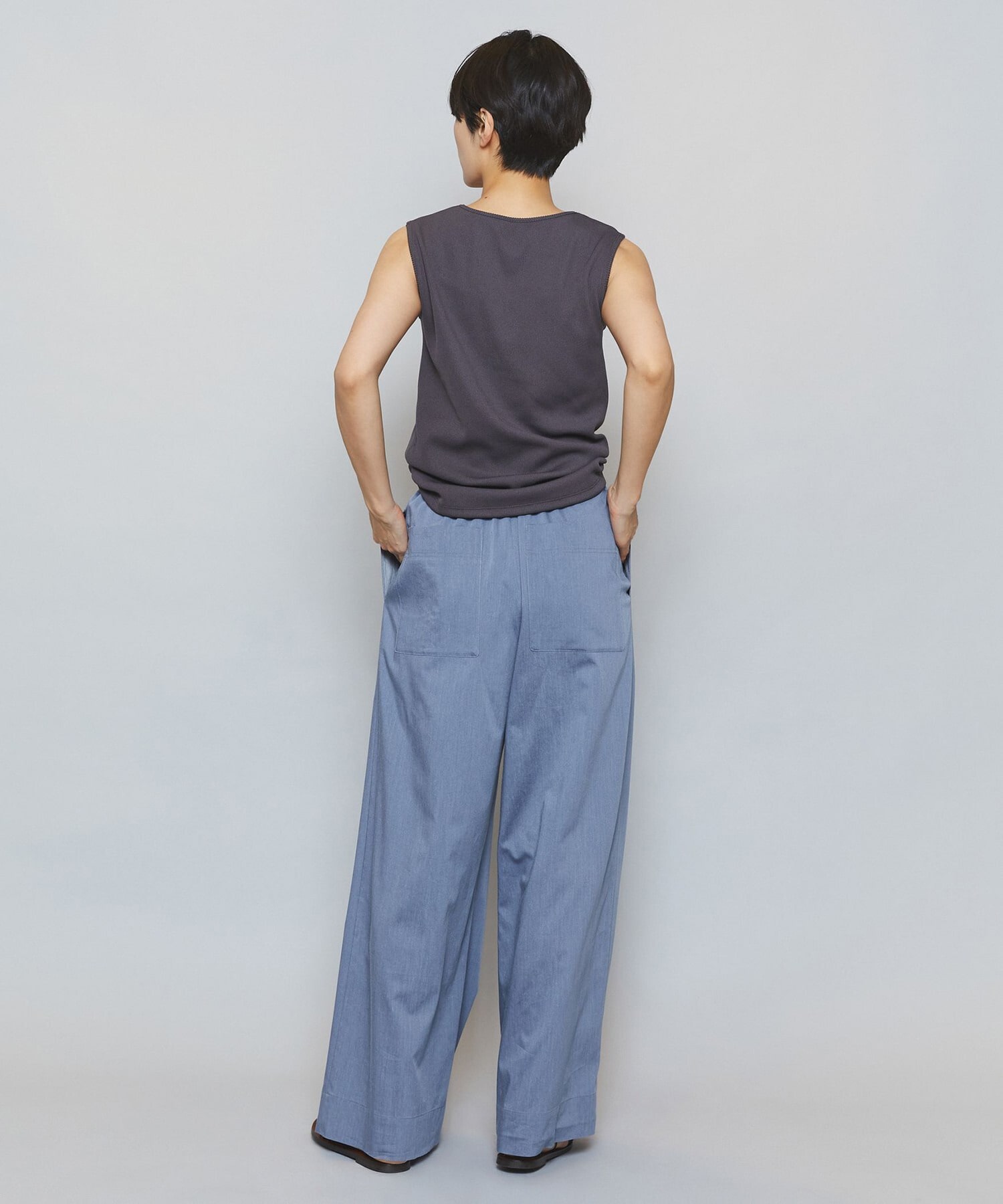 【MOGA】ハイテンションテレコリブジャージータンクトップ 詳細画像 ネイビー 9