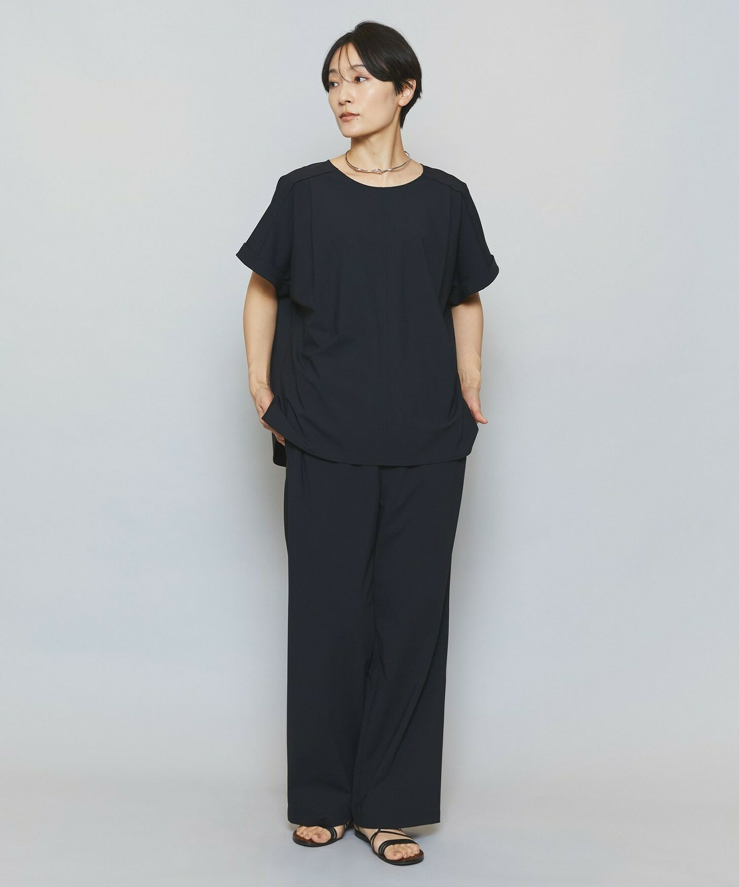 【MOGA】クールトリコットストレートパンツ 詳細画像 ベージュ 1