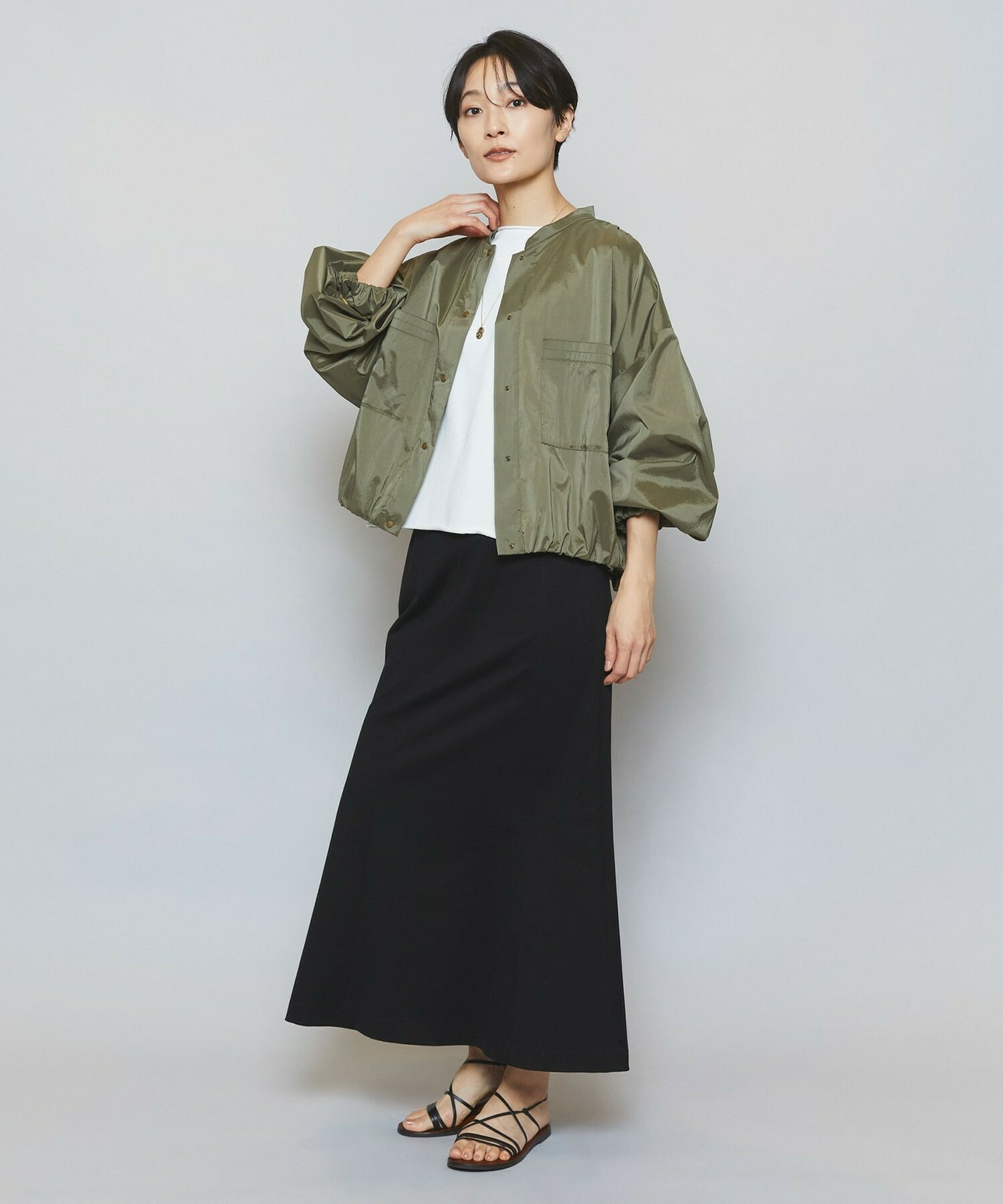 【MOGA】ハイゲージ天竺ロングスカート 詳細画像 ブラック 1