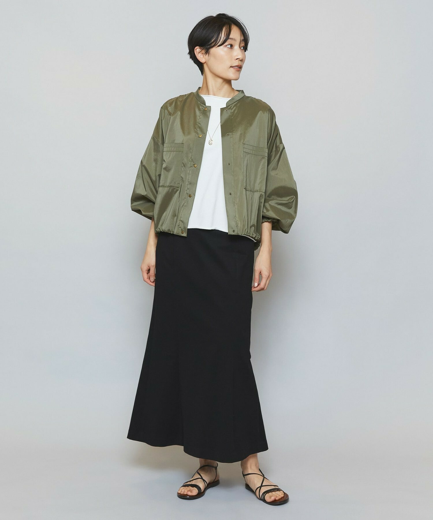 【MOGA】ハイゲージ天竺ロングスカート 詳細画像 ブラック 7