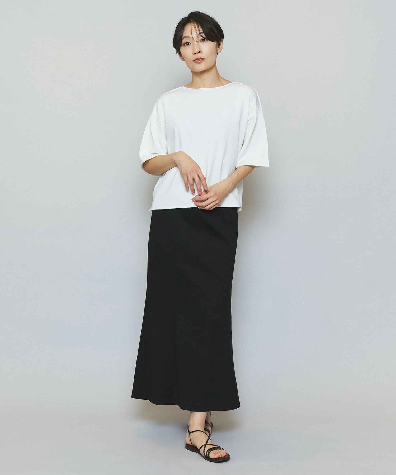 【MOGA】ハイゲージ天竺ロングスカート 詳細画像 ブラック 8