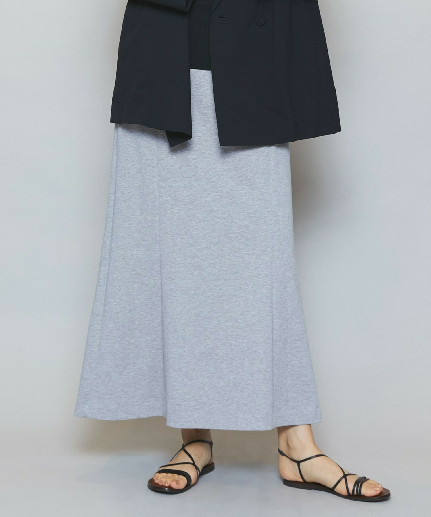 【MOGA】ハイゲージ天竺ロングスカート 詳細画像 トップグレー 1