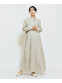 【MOGA Collection】MOGA Collection ストライプアシンメトリープリーツワンピース 詳細画像 ブラック 11