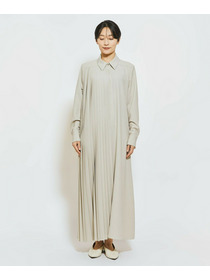 【MOGA Collection】MOGA Collection ストライプアシンメトリープリーツワンピース 詳細画像 ブラック 18