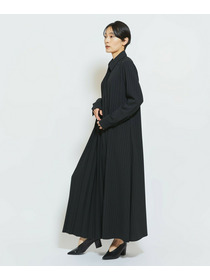 【MOGA Collection】MOGA Collection ストライプアシンメトリープリーツワンピース 詳細画像 ブラック 3