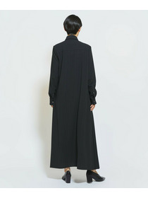 【MOGA Collection】MOGA Collection ストライプアシンメトリープリーツワンピース 詳細画像 ブラック 5