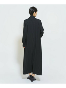 【MOGA Collection】MOGA Collection ストライプアシンメトリープリーツワンピース 詳細画像 ブラック 6