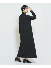 【MOGA Collection】MOGA Collection ストライプアシンメトリープリーツワンピース 詳細画像 ブラック 8