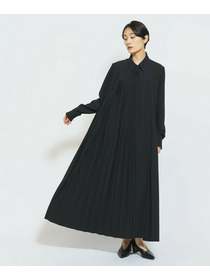 【MOGA Collection】MOGA Collection ストライプアシンメトリープリーツワンピース 詳細画像 ブラック 9