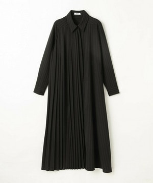 【MOGA Collection】MOGA Collection ストライプアシンメトリープリーツワンピース 詳細画像 ブラック 2