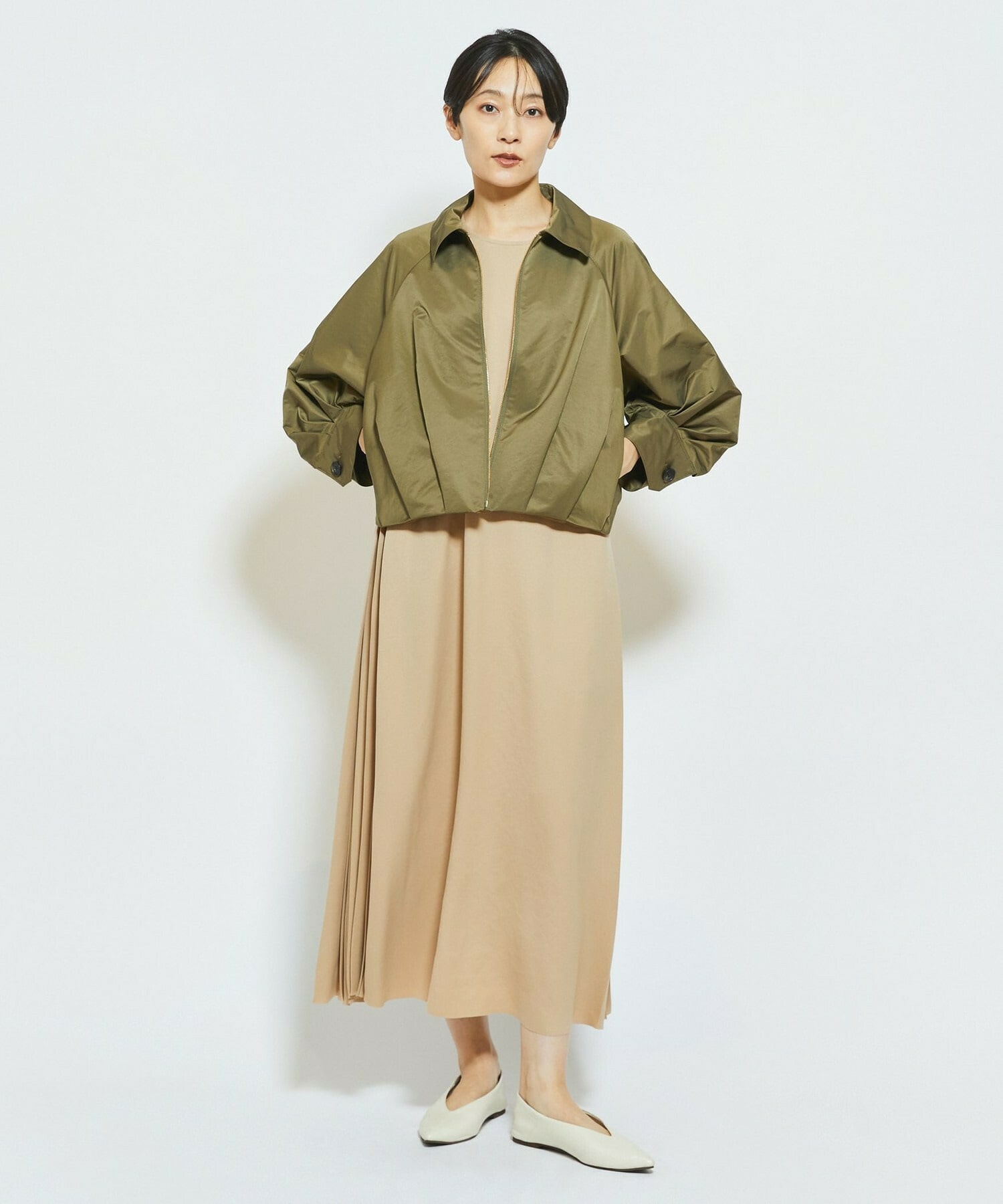 【MOGA Collection】MOGA Collection ウーリープリーツストレートワンピース 詳細画像 ブラック 12