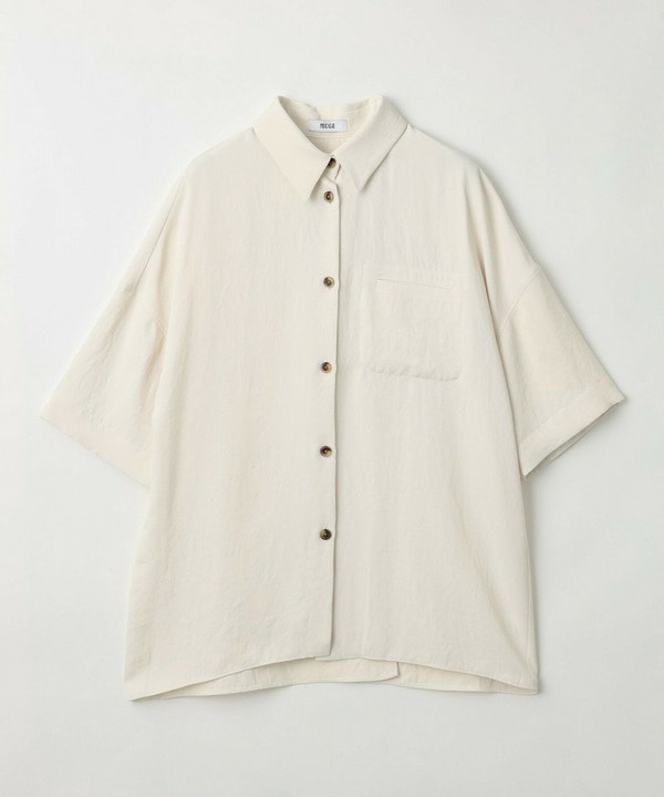 MOGA Collection アセテートギャバシャツブルゾン 詳細画像 アイボリー 2