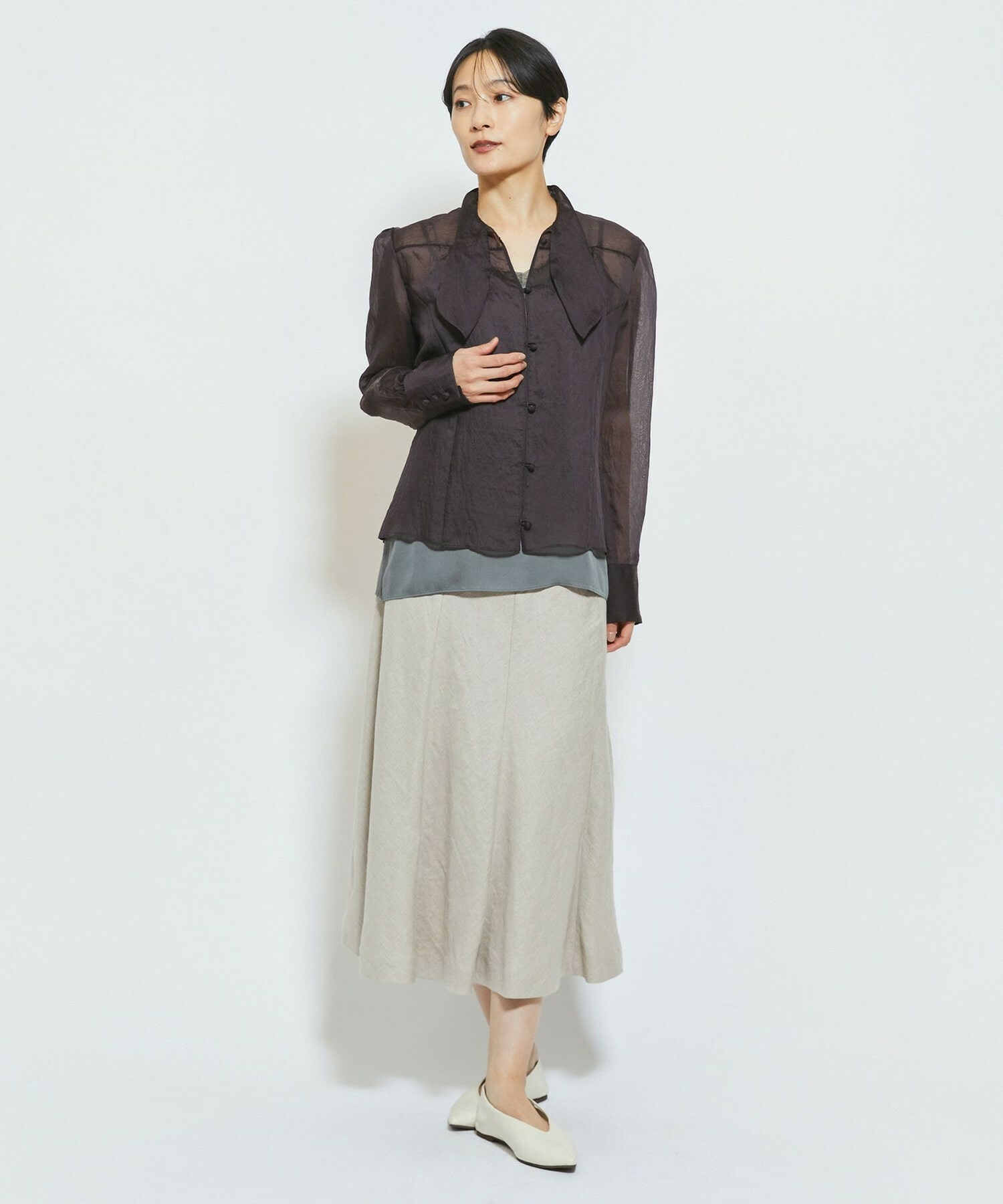 【MOGA Collection】MOGA Collection ソルベブラウス 詳細画像 ダークブラウン 1