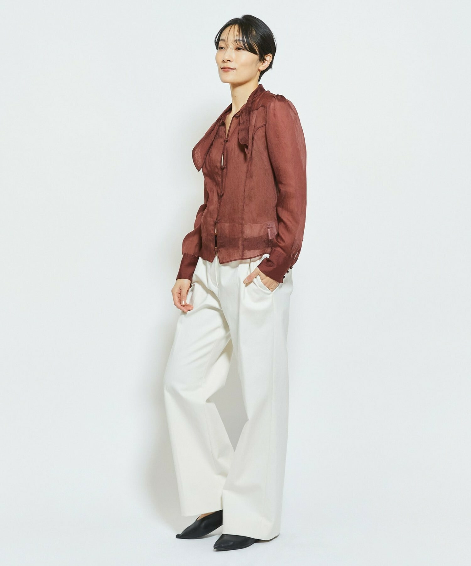 【MOGA Collection】MOGA Collection ソルベブラウス 詳細画像 ダークブラウン 14