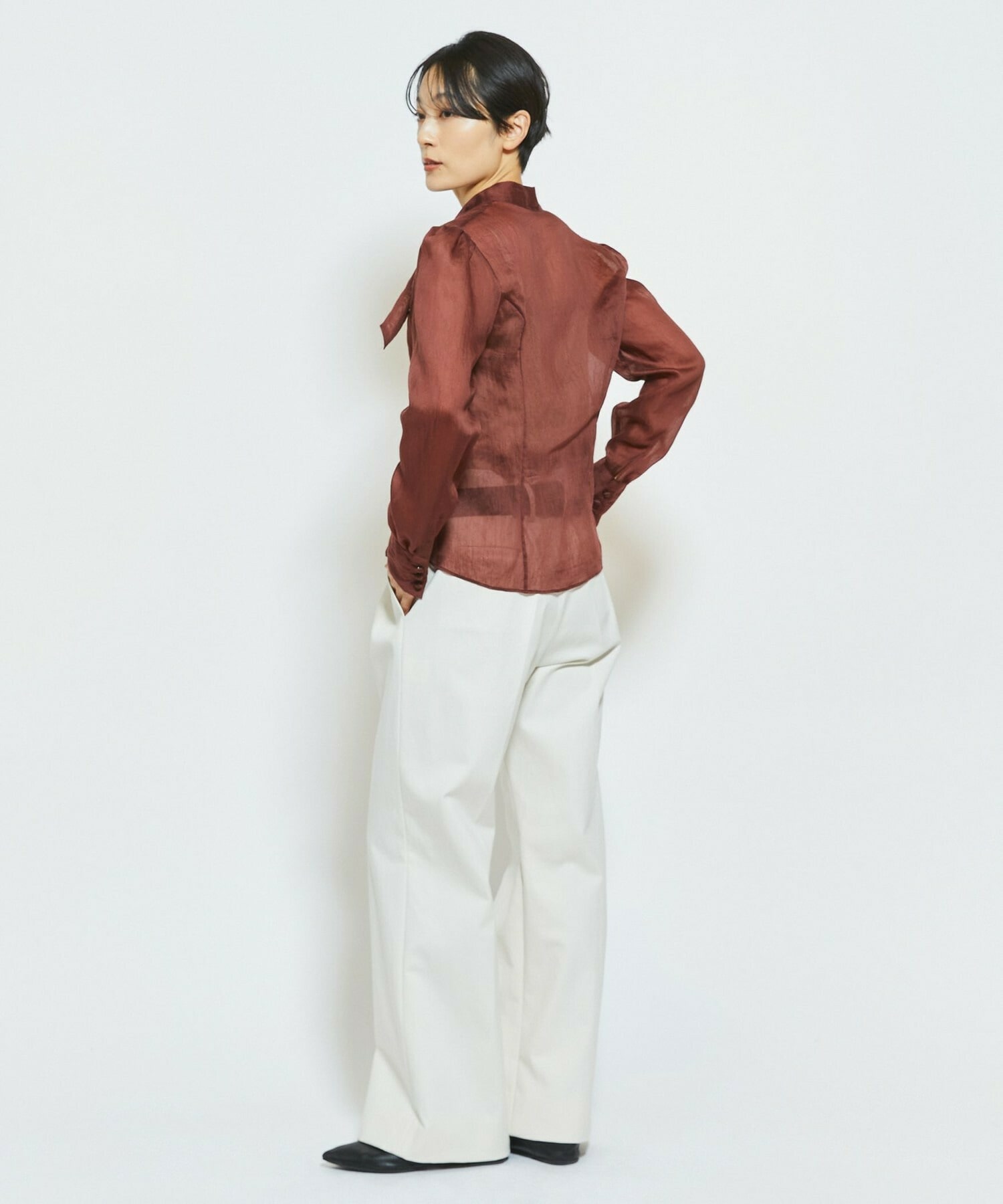 【MOGA Collection】MOGA Collection ソルベブラウス 詳細画像 ダークブラウン 15