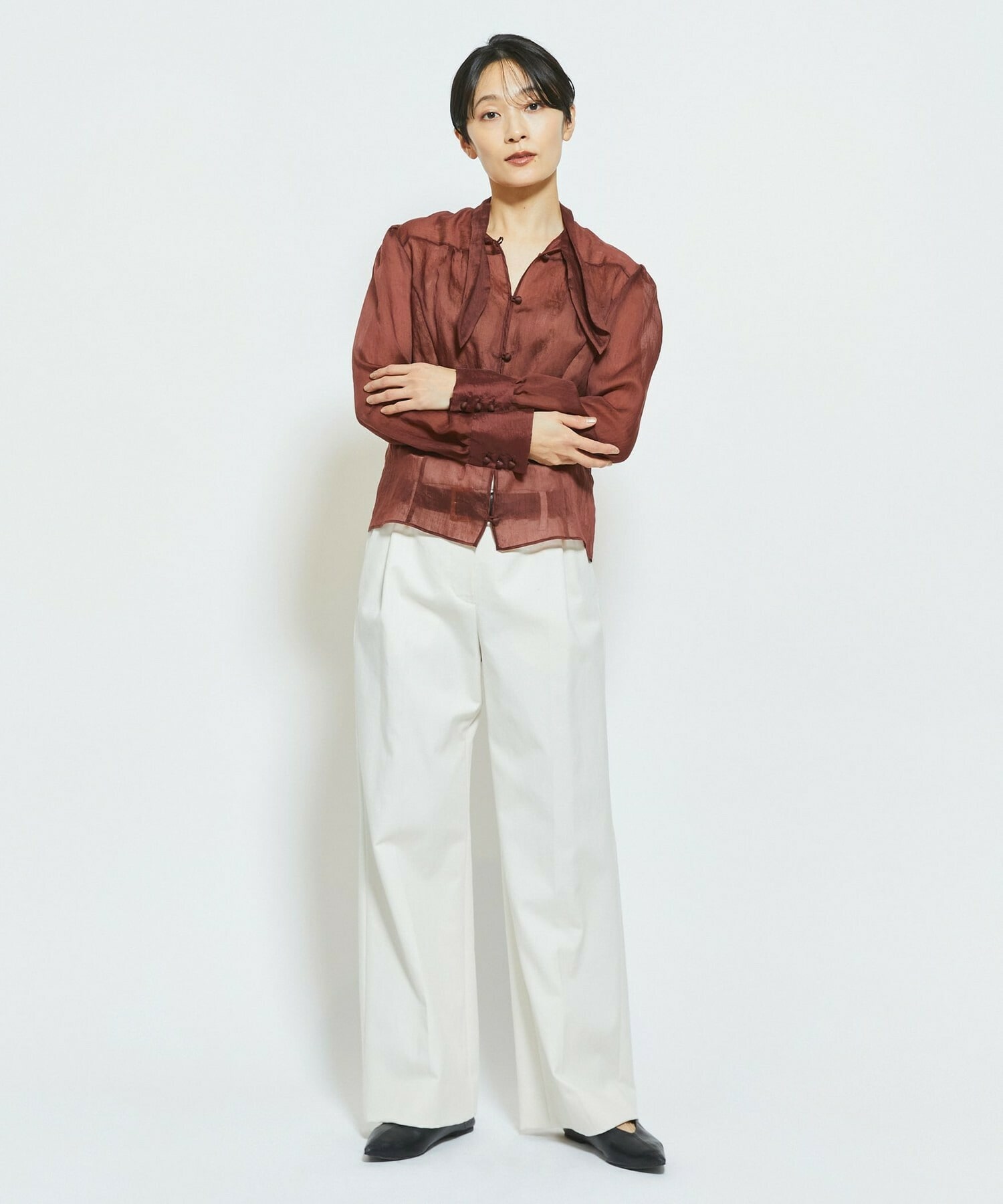 【MOGA Collection】MOGA Collection ソルベブラウス 詳細画像 ダークブラウン 18